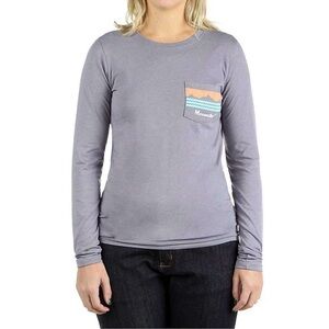 NWTs Moosejaw Womens peak original long sleeve tee - light gray - Large